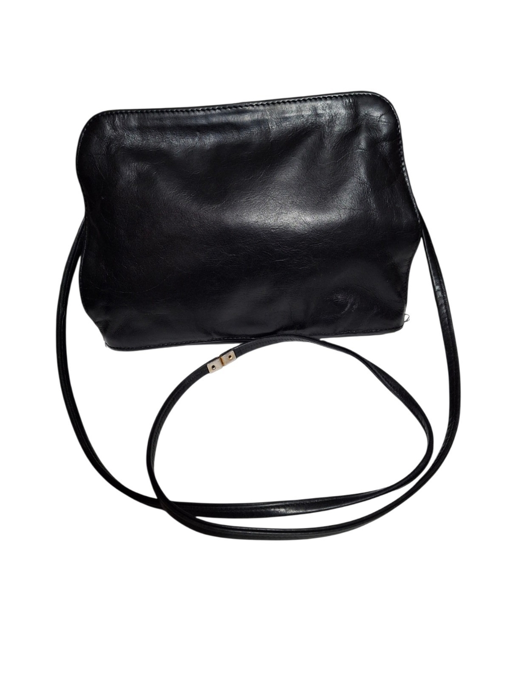 Jane Shilton Vintage Leather Crossbody Bag - Classic Black